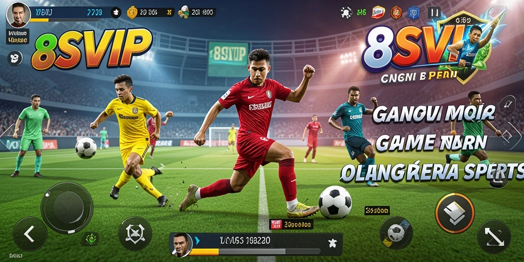 Tampilan gameplay yang dinamis dalam game olahraga 8SVIP.