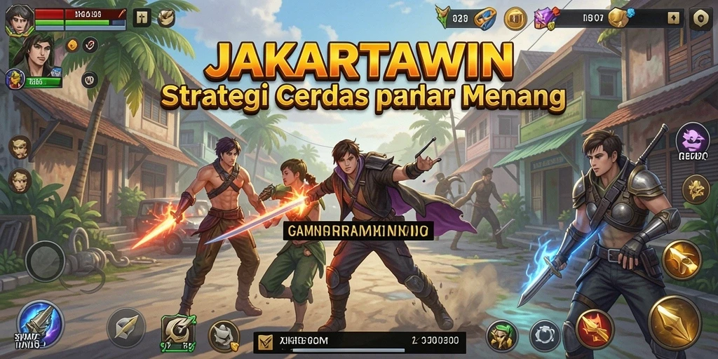 Menampilkan aksi seru dalam gameplay strategi JAKARTAWIN.