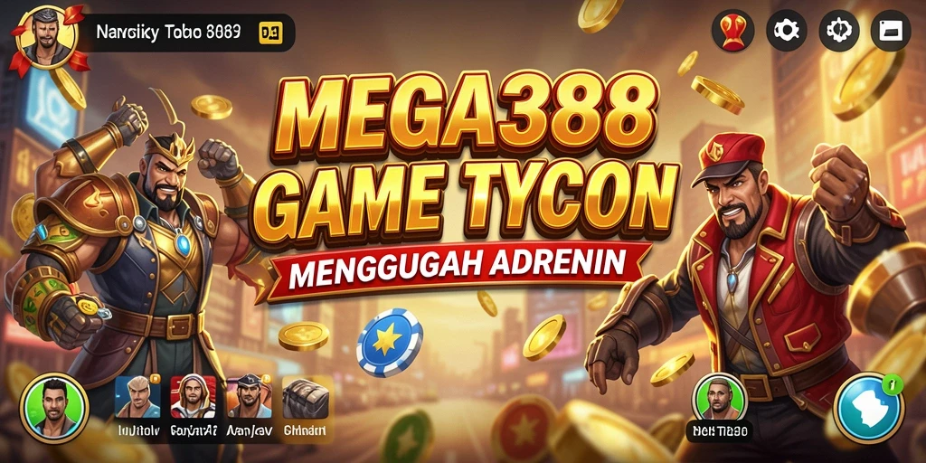 Tampilan gameplay menarik dari MEGA388 dengan elemen Tycoon yang mendebarkan.