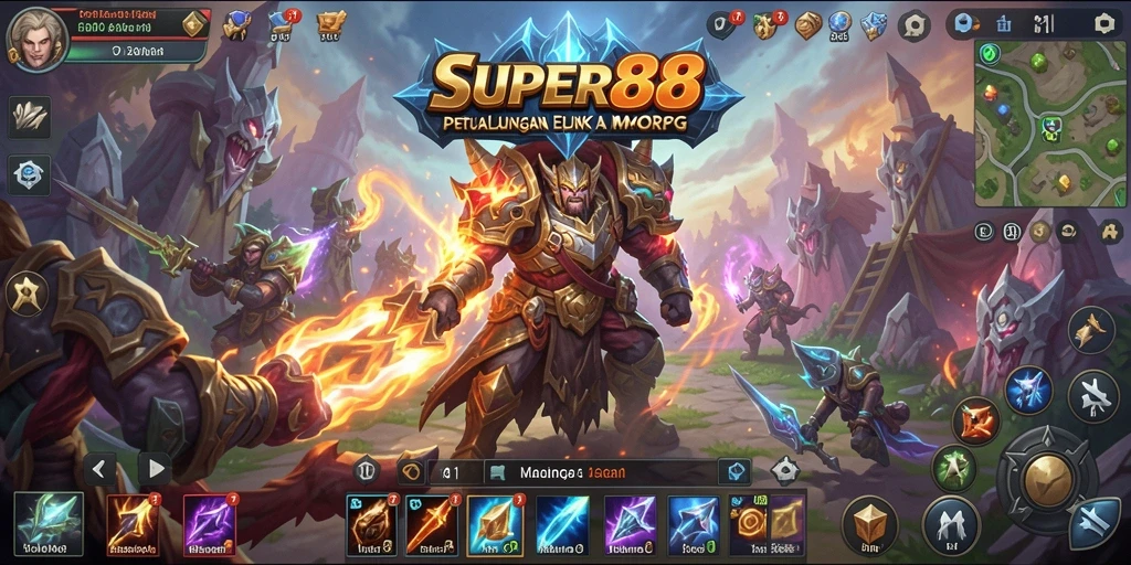 Tampilan gameplay epik dalam dunia <strong>SUPER88</strong> yang memukau.